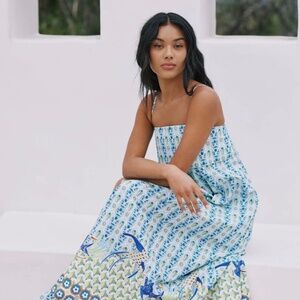 COPY - Anthropologie Sleeveless A-Line Maxi Dress Sz XS with pockets